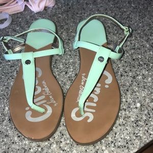 Cute teal sandals